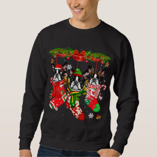Sweatshirt Costume de Noël de Boston Terrier Joyeux Noël