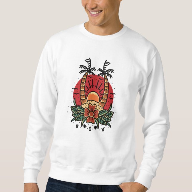Sweatshirt coucher de soleil (Devant)