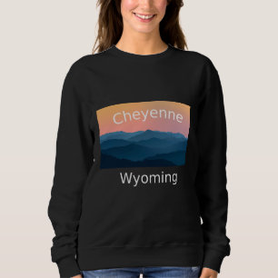 Sweatshirt Coucher de soleil montagneux à Cheyenne Wyoming vi