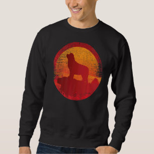 Sweatshirt Coucher de soleil rétro pour chien de Terre-Neuve
