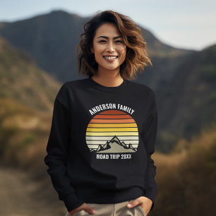Sweatshirt Coucher de soleil sur la route familiale