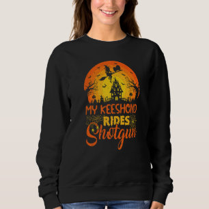 Sweatshirt Coucher de soleil vintage Mon chien Keeshond fait