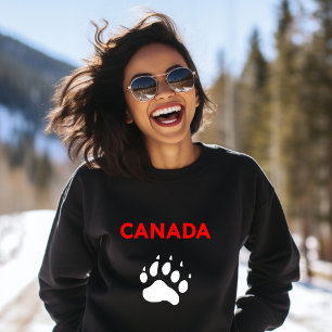 Sweatshirt Couleur d'impression du pied d'animal du Canada