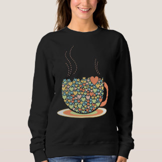 Sweatshirt Coupe D'Amour Café Amateurs De Thé Barista Coeur D