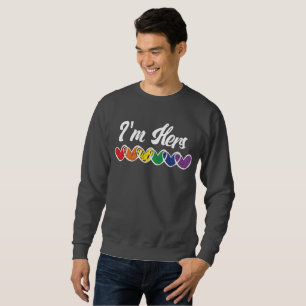 Sweatshirt Couples Gay Correspondant LGBT Im Hers Gay pride