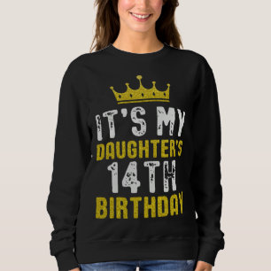 Sweatshirt Couronne jaune 14e anniversaire pour fille de mama