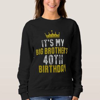 Sweatshirt Couronne jaune 40e anniversaire pour frère de sœur
