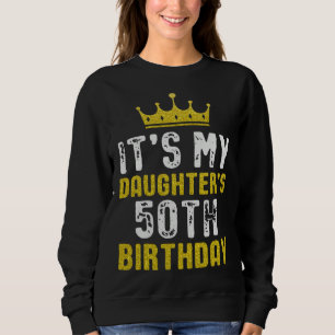 Sweatshirt Couronne jaune 50e anniversaire pour fille de mama