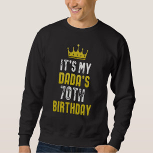 Sweatshirt Couronne jaune 70e anniversaire pour Dada de la pa