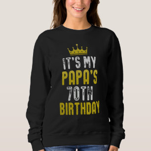 Sweatshirt Couronne jaune 70e anniversaire pour papa de fils