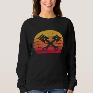 Sweatshirt Course de voitures rétro Mécanicien de voiture vin