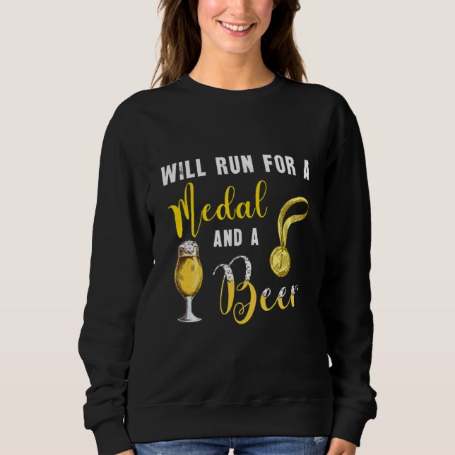 Sweatshirt Course D'Obstacle Teed Se Dirige Pour Une Médaille (Devant)