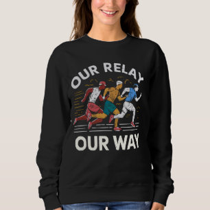 Sweatshirt Course Relais Course Athlète Piste Et Sprinter De
