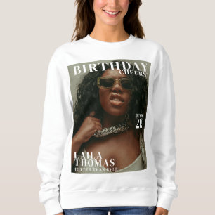 Sweatshirt Couverture de magazine de fête d'anniversaire pers