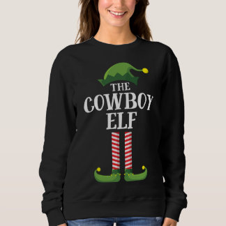 Sweatshirt Cowboy Elf Matching Family Group Noël