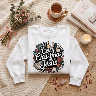 Sweatshirt Cozzy avec Jésus, Noël 