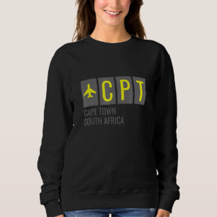 Sweatshirt Cpt Cape Town Code de l'aéroport d'Afrique du Sud