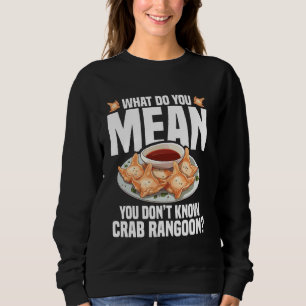 Sweatshirt Crabe Rangoon Collier de nourriture Lover Crabe ch
