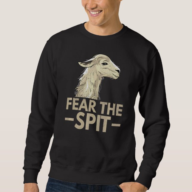 Sweatshirt Craignez La Crache Pour Un Ventilateur De Llama (Devant)