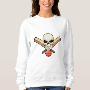 Sweatshirt Crâne au cricket avec chauve-souris de cricket