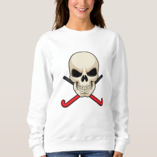 Sweatshirt Crâne au hockey avec chauve-souris de hockey