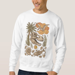 Sweatshirt Crâne de fossile de dinosaure préhistorique vintag