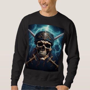 Sweatshirt Crâne de pirate avec épées