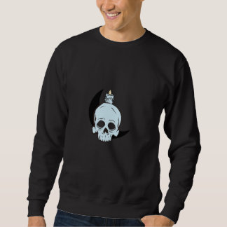 Sweatshirt Crâne sombre & Bougie Design | Impression d'art Ho