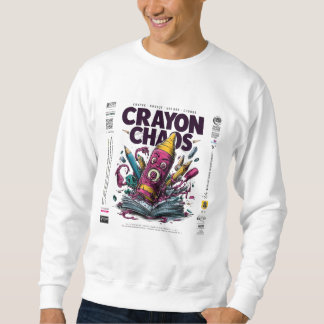 Sweatshirt Crayon Chaos Art – Vêtements de rue aux crayons fo