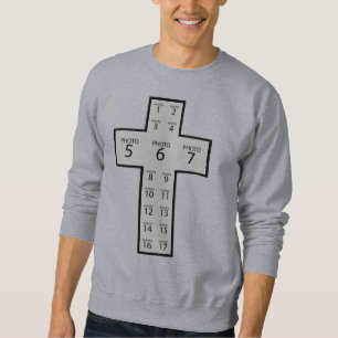 Sweatshirt Créez votre propre collage photo 17 Croix chrétien