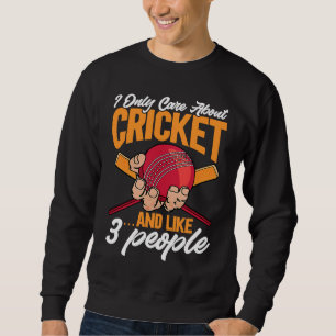 Sweatshirt Cricket Je ne me soucie que du Cricket u2026et co