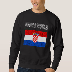 Sweatshirt Croatie Hrvatska Soccer Team Croatie Pride Croati