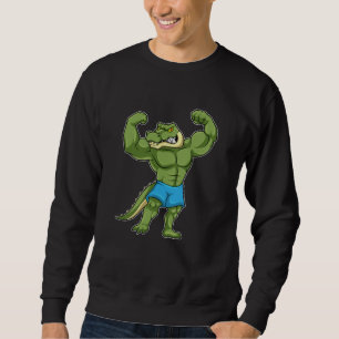 Sweatshirt Crocodile comme Bodybuilder extrême