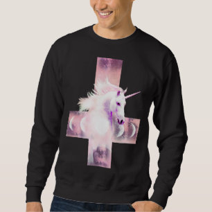 Sweatshirt croisé à l'envers de licorne
