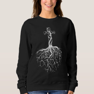 Sweatshirt Croix chrétienne mignonne évangélique J'aime Jésus