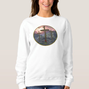 Sweatshirt croix d'art numérique du calvaire