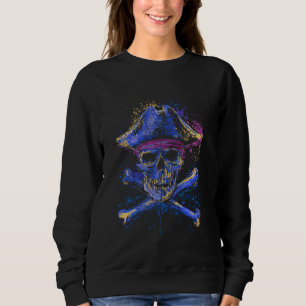 Sweatshirt Crossbones de crâne Squelette Jolly roger Drapeau