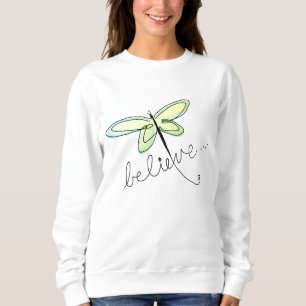 Sweatshirt Croyez l'art Abstrait de la libellule à porter