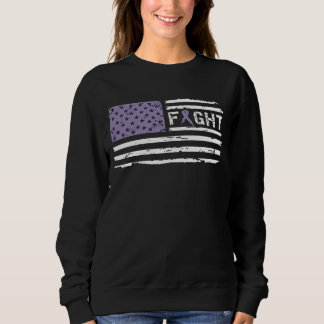 Sweatshirt Cru vulvaire de drapeau américain de Cancer de