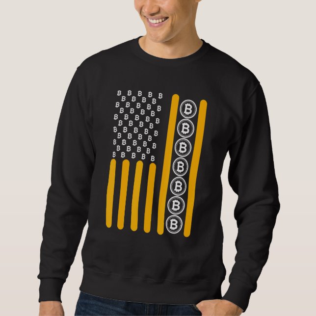 Sweatshirt Crypto Bitcoin Cryptomonnaie Blockchain Hodl Drape (Devant)