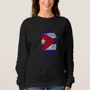 Sweatshirt Cuba Drapeau National Empreinte ADN  