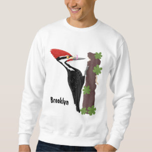 Sweatshirt Cue drôle Pileated woodpecker dessin d'illustratio