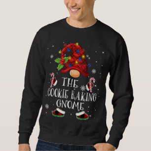 Sweatshirt Cuisine de biscuits Gnome Buffalo Plaid Christmas 