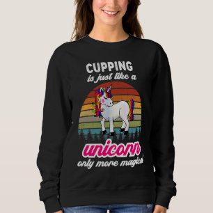 Sweatshirt Cupping TCM Therapist Unicorn Vintage Sunset