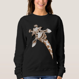 Sweatshirt Curious Giraffe Funny Zoo Animal Costume Cadeau
