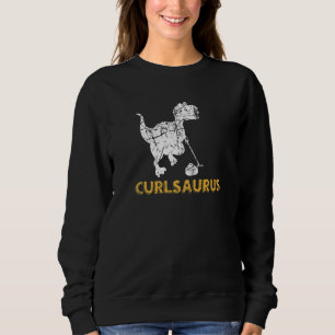 Sweatshirt Curlsaurus Joueur de curling Dino Rex Équipe Entra