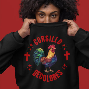 Sweatshirt Cursillo Decolores Coq Coloré avec Croix