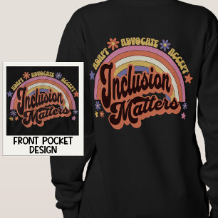 Sweatshirt Custom Teacher Inclusion Matters Retro Rainbow