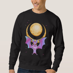 Sweatshirt Cute Bat Crescent Pastel Goth Moon Kawaii