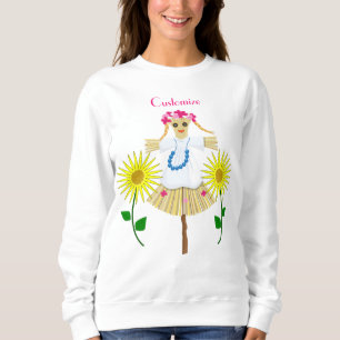 Sweatshirt Cute Blonde Pigtails Scarecrow